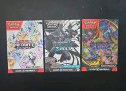 Pokemon TCG Booster Bundle Lot (3): Prismatic, Black Bolt, Phantasmal Flames. - Image 1