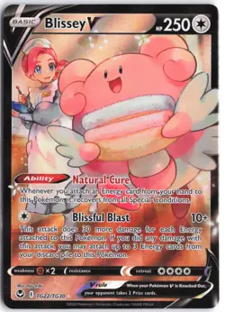 Blissey V TG22/TG30 Holo V Rare Silver Tempest Trainer Gallery Pokemon NM - Image 1