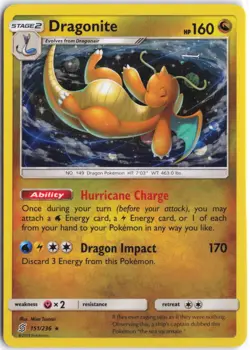 Dragonite (Cracked Ice Holo) 151/236 Holo Holo Rare Deck Exclusives Pokemon LP - Image 1