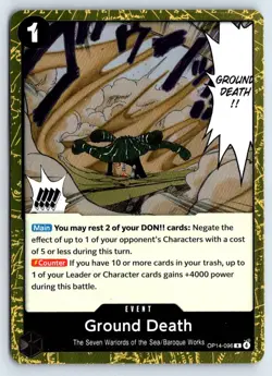 Ground Death OP14-096 One Piece The Azure Sea's Seven Rare Near Mint - Image 1