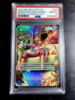PSA 10 2024 ONE PIECE OP07 EN 500 YRS #OP01-073 DONQUIXOTE DOFLAMINGO SP #7147 - Image 1