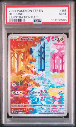 2024 POKEMON TEF EN-TEMPORAL FORCES ILLUSTRATION RARE #165 DEERLING PSA 9 - Image 1