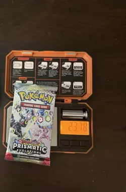 Pokemon TCG Prismatic Evolutions Heavy 23.78g/23.75g (2 Packs) Factory Sealed - Image 1