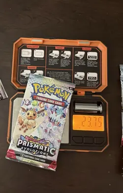 Pokemon TCG Prismatic Evolutions Heavy 23.78g/23.75g (2 Packs) Factory Sealed - Image 2