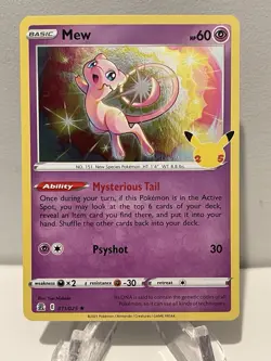Mew (011/025) Holo Rare | Pokemon TCG Celebrations 25th Anniversary | Near Mint - Image 1