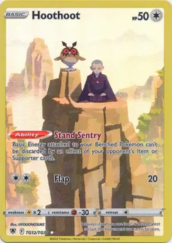 Holo Hoothoot TG12/TG30 Ultra Rare Astral Radiance Pokemon TCG - Image 1