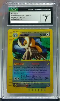 2003 Pokemon Skyridge - Noctuh Reverse Holo - SK 40/144 - CGC 7 Grading Deutsch - Image 1