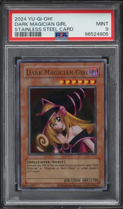 2024 Yu-Gi-Oh! Dark Magician Girl Stainless Steel PSA 9 MINT - Image 1