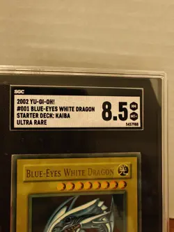 Yugioh Blue-Eyes White Dragon SDK-001 Ultra Rare 2002 Vintage SGC 8.5 NM/MT+ - Image 2