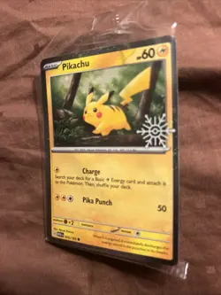 SEALED Pikachu 025/165 Pokemon Holiday Calendar Stamped Promo Card SP - Image 2