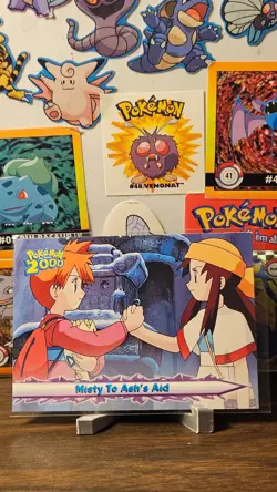 Misty To Ash's Aid #59 - Pokemon Topps Pokemon 2000 Movie Blue Logo Near Mint - Image 1