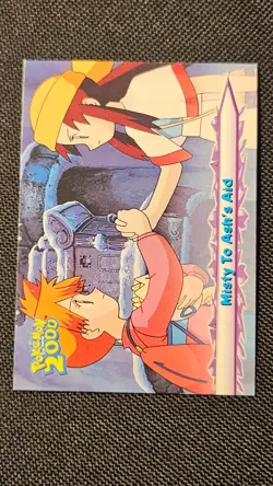 Misty To Ash's Aid #59 - Pokemon Topps Pokemon 2000 Movie Blue Logo Near Mint - Image 2