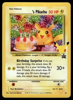 PRIVATE SALE _____'S PIKACHU - 24 Celebrations: Classic Collection Pokemon NM x2 - Image 1