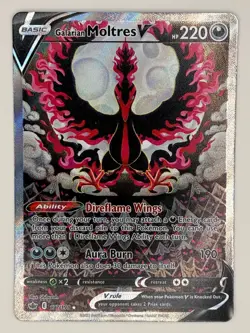 Pokemon Galarian Moltres V 177/198 Near Mint Alternate Full Art Chilling Reign - Image 1