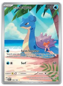 Misty's Lapras - 194/182 #194/182 (Holo) (NM) SV10: Destined Rivals DRI Pokemon - Image 1