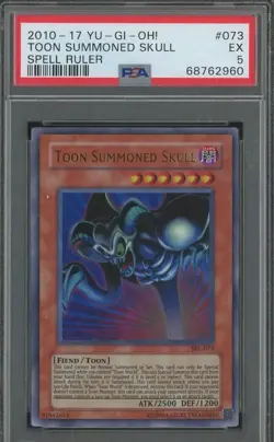 2010-17 Yu-Gi-Oh! Spell Ruler #073 Toon Summoned Skull PSA 5ex-Mnt - Image 1