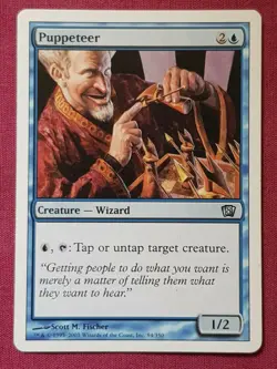 Magic The Gathering 8TH EDITION PUPPETEER blue card MTG - Image 1