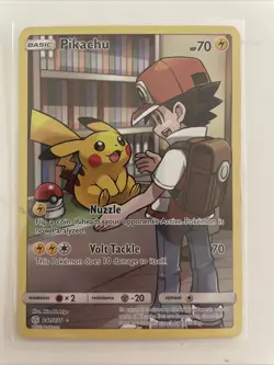 Pokemon Pikachu TCG Sun & Moon Cosmic Eclipse Card 241/236 Full Art Secret Rare - Image 1