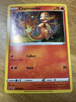Pokemon Charmander TCG SWSH Black Star Promos Holo Card SWSH092 NM Condition - Image 1