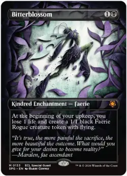 Bitterblossom (Borderless, #133, NM) Special Guests (SPG), MTG - Image 1