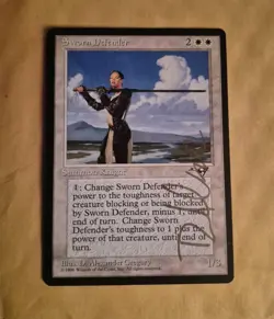 Unplayed Gold Signed NM Sworn Enemy Alliances D. Alexander Gregory Magic MTG EDH - Image 1