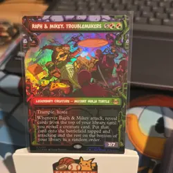Magic: The Gathering Raph & Mikey Legendary Creature Foil Red Green Rare TMNT - Image 1