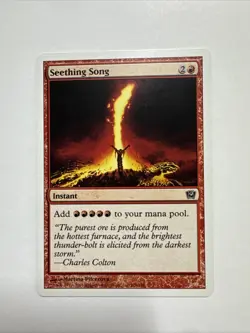 Seething Song 9th Edition LP Red Instant 216/350 Magic MTG - Image 1