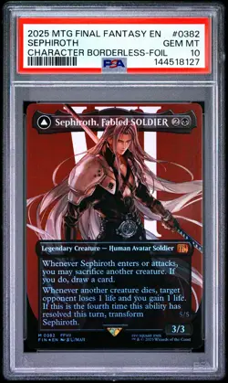 8127 Sephiroth Fabled SOLDIER Angel BL 2025 MTG Final Fantasy #0382 Foil PSA 10 - Image 1