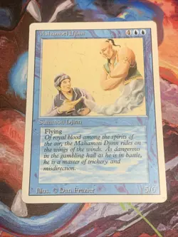 1994 Magic: The Gathering - Revised(3rd) - MAHAMOTI DJINN - Vintage Rare Played - Image 1