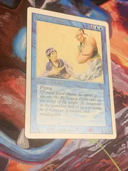 1994 Magic: The Gathering - Revised(3rd) - MAHAMOTI DJINN - Vintage Rare Played - Image 3