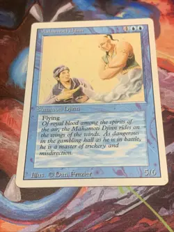 1994 Magic: The Gathering - Revised(3rd) - MAHAMOTI DJINN - Vintage Rare Played - Image 4