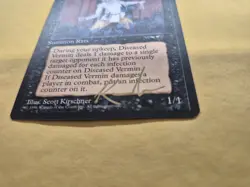 Gold Signed Unplayed Diseased Vermin Alliances Magic MTG Scott Krischner NM EDH - Image 3