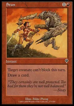 MTG Stun - Foil, Invasion, Lightly Played, English - Image 1
