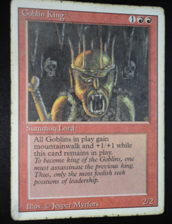 Goblin King Revised HP Heavily Played MTG Magic the Gathering - Image 1