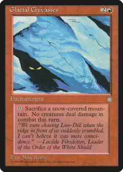 Glacial Crevasses 187 Rare Ice Age Magic: The Gathering Lightly Played - Image 1