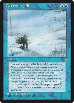 Winter's Chill Rare Ice Age Magic: The Gathering Lightly Played - Image 1