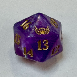 Magic the Gathering New Capenna bundle d20 spindown life counter purple die/dice - Image 1