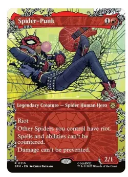 1x MTG Spider-Punk (0210) (Borderless) Spider-Man Rare! NM Mint! - Image 1