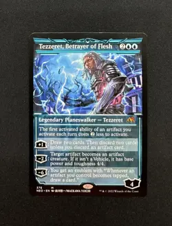 Tezzeret, Betrayer of Flesh (Showcase) #376 NM Kamigawa Neon Dynasty Magic MTG - Image 1