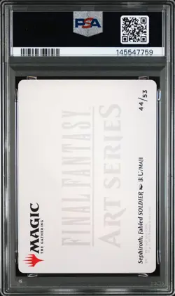 2025 MTG FINAL FANTASY ART SERIES GOLD STAMPED SEPHIROTH, FABLED SOLDIER PSA 10 - Image 2