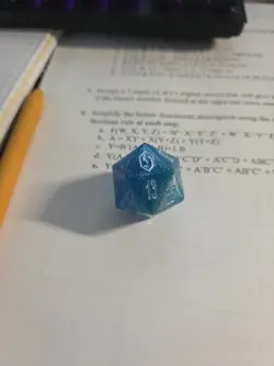 MTG Final Fantasy: Gift Bundle "Crystal" Shinra Blue Oversized D20 Die Dice - Image 2