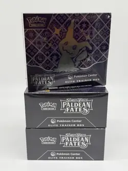 Lot of (3) Pokemon Center Paldean Fates PC Elite Trainer Boxes SEALED PC ETB - Image 1