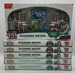 Lot of (6) Pokemon TCG 151 Blooming Waters Premium Collection Boxes SEALED - Image 1