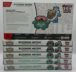 Lot of (6) Pokemon TCG 151 Blooming Waters Premium Collection Boxes SEALED - Image 2