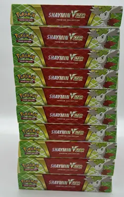 Lot of (10) Pokemon TCG Shaymin VSTAR Premium Collection Boxes SEALED/NEW - Image 5