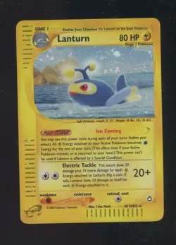 Pokemon TCG Aquapolis H15/H32 Lanturn Holo Rare - Image 1