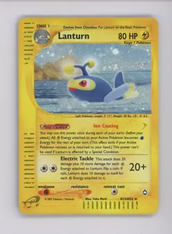 Pokemon TCG Aquapolis H15/H32 Lanturn Holo Rare - Image 3