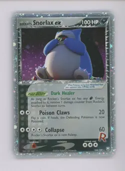 Pokemon TCG EX Team Rocket Returns 104/109 Rocket's Snorlax ex Ultra Rare - Image 3