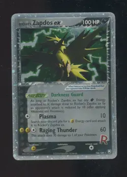 Pokemon TCG EX Team Rocket Returns 106/109 Rocket's Zapdos ex Ultra Rare - Image 1