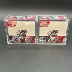 Lot (2) Pokemon SV10 Destined Rivals English Booster Boxes Sealed w/Acrylic Case - Image 1